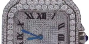 Sterling Silver Luxury Iced Watch