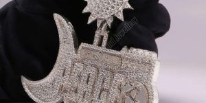 Sun Peace Full Iced Out Pendant