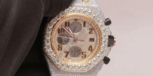 Unisex Chrono Full Iced Out Watch