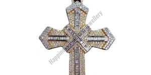 Unisex Cross Iced Out Pendant