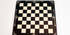 CHS-016 Black Anegre & Whitened Erable Wooden Chess Board