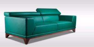 2 Seater Wooden Green Living Room Sofa