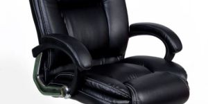 Leather High Back Plain Office Chair