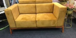 Living Room 2 Seater Yellow Designer Sofa