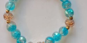 Flower Crystal Glass Beads Bracelet