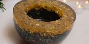 Money Magnet Crystal Stone Orgonite Candle Holder