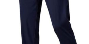 men slim fit solid sports wear trouser