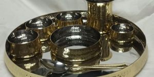 Brass Steel Thali Set