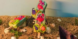 Flamingo Popsicles Handmade Dessert Soap