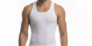 Cotton White Mens Vest