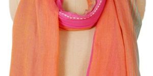 Elegant Multi-Color Lurex Orange Shawl Lightweight, Stylish & Trendy Wrap