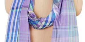 Lavender Multi Check Shawl