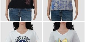 W13122 Ladies Crew Neck Printed T-Shirts