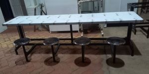 4 Seater Stainless Steel Canteen Table Set
