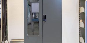 White Steel Almirah With Mirror