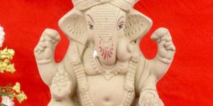 8 Inch Eco Friendly Ganesh Murti-non Colored ( Designs Assorted )