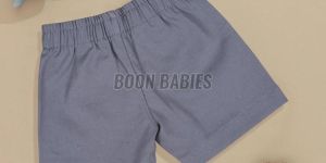 Boys Grey Minimalist Cotton Shorts