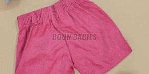 Boys Pink Minimalist Cotton Shorts