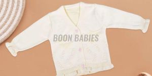 Kids Creamy Delight Ruffled Cardigan