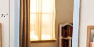 Island White Plastic Frame Mirror