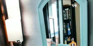 Mayur Blue Plastic Frame Mirror