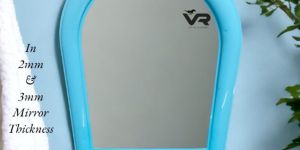 New York Blue Plastic Frame Mirror