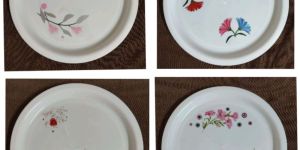 Plastic White Printed Buffet Set