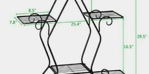 6 Tier Black Iron Planter Stand