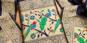 Ladies Banarasi Silk Paithani Suits