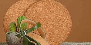 Women Green Block Heels Buckle Sandal