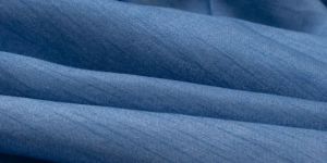 Dusky Blue Plain Viscose Dola Silk Fabric