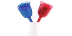 Plastic Rose Salt and Pepper Set