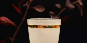 Italian Marble Inlay Shot Glass
