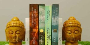 Marble Buddha Bookends