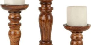 Mango Wood Wooden Candle Holder