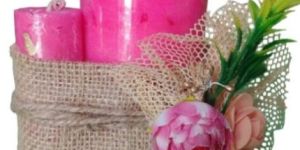 Decorative 2 Piller Candles Gift Set