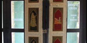 antique wooden door frame