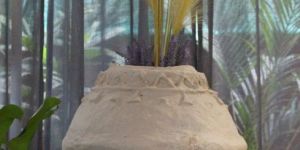 Round Paper Mache Pot For Decoration