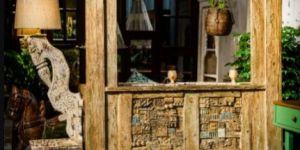 Vintage Wooden Bar Counter