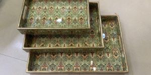 MDF Wooden Serving Trays Set for Home Hotel & Restaurant