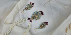 semi precious stone gold necklace