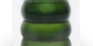 Green Bubble Glass Candle