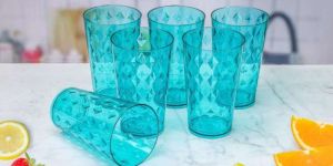 Pack of 6 Elite Plastic Drinking Glass