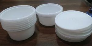 250 Ml White Plastic Round Food Container