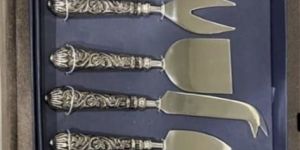 elegant stainless steel cheese cutting serving knives