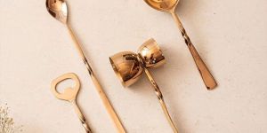 Glamorous Stainless Steel Gold Coated Spoon Set Luxury Dining Elegance