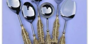 Stainless Steel Classic Gold Plating Spoon Elegant & Durable Dining Cutlery