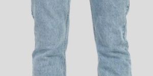 Sky Blue Low Rise Men's Straight Jeans