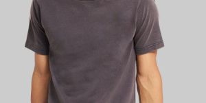 Solid Grey Acid Washed Tee