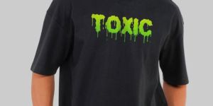 Toxic Black Baggy Fit T-Shirt Men
